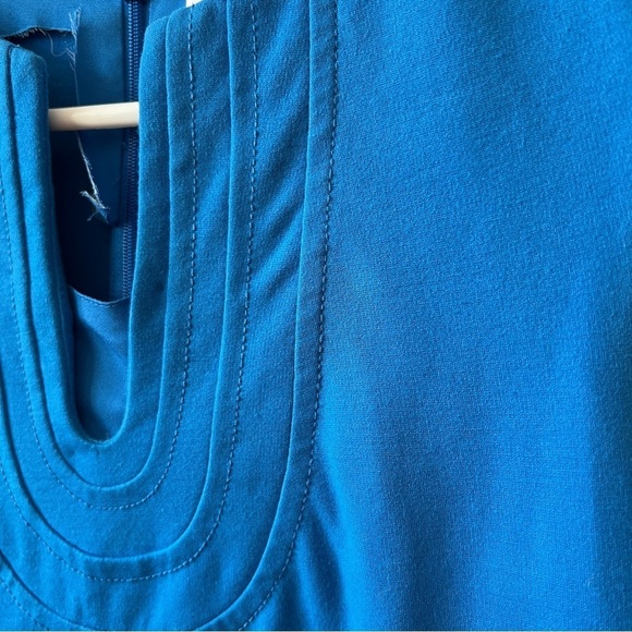 DVF DIANE VON FURSTENBERG KHADIJAH LAPIS DRESS SZ 2 OFFICE MODERN CHIC CLASSIC - Picture 4 of 11